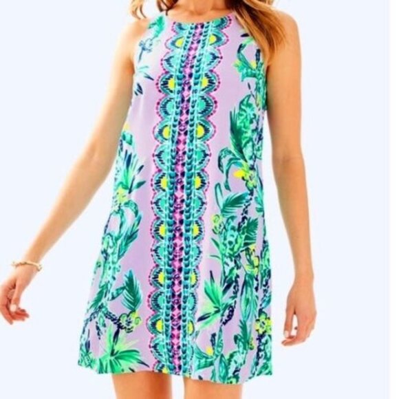 NWT Lilly Pulitzer Jackie Shift in Light Lilac It's Impawsible - Picture 1 of 3